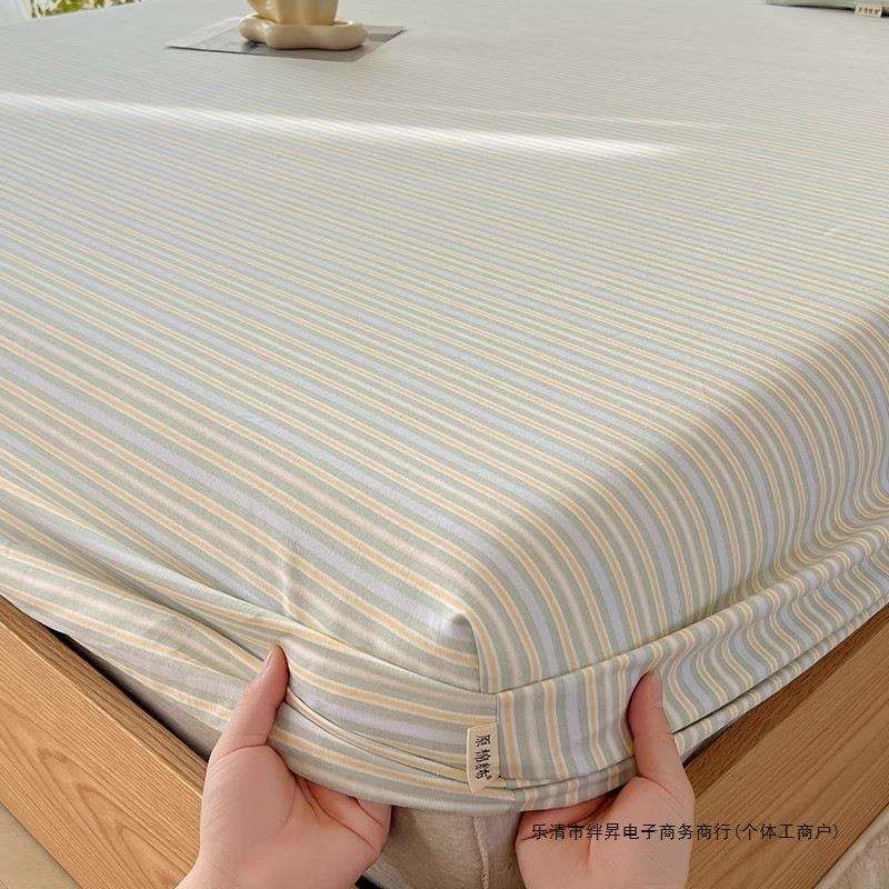 纯棉老粗布床笠单件加厚床罩防滑床单防尘罩全包席梦思保护罩