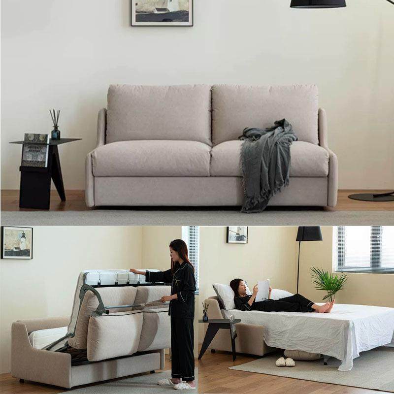北欧小户型客厅大书房阳台可折叠拆洗多功能两用行军无扶手沙发床