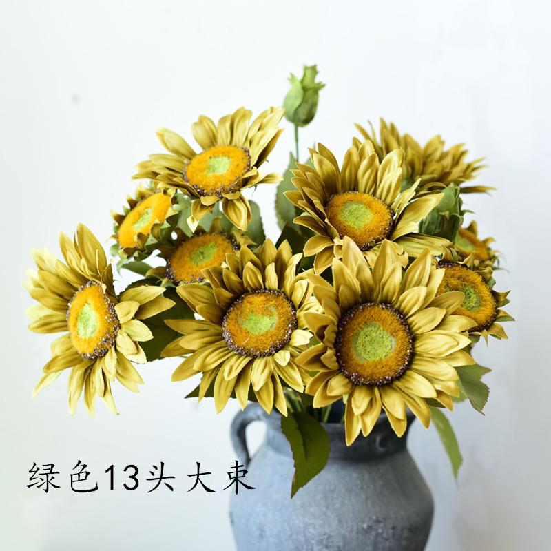 仿真向日葵花束欧式假花绢花装饰花拍照道具客厅摆放花卉手捧花