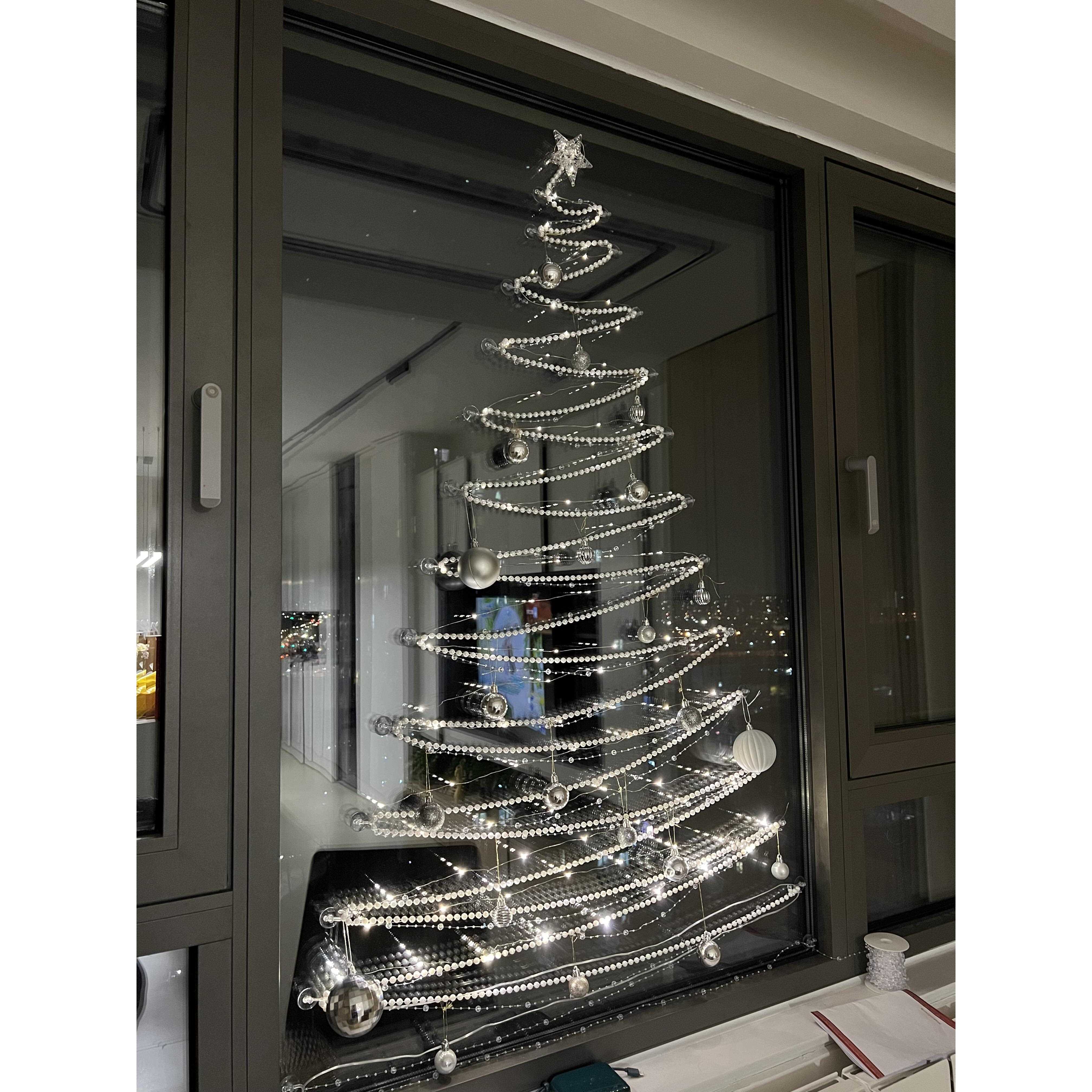 圣诞树装饰diy家居窗户玻璃家用场景布置节日氛围感高级2025新款