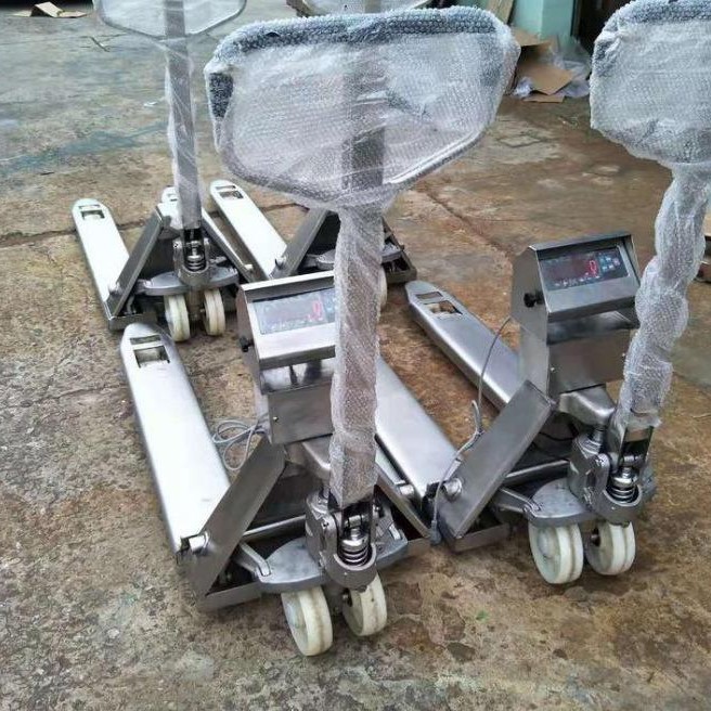 广东不锈钢叉车称 番禺1000kg食品厂搬运电子秤 称重液压搬运称