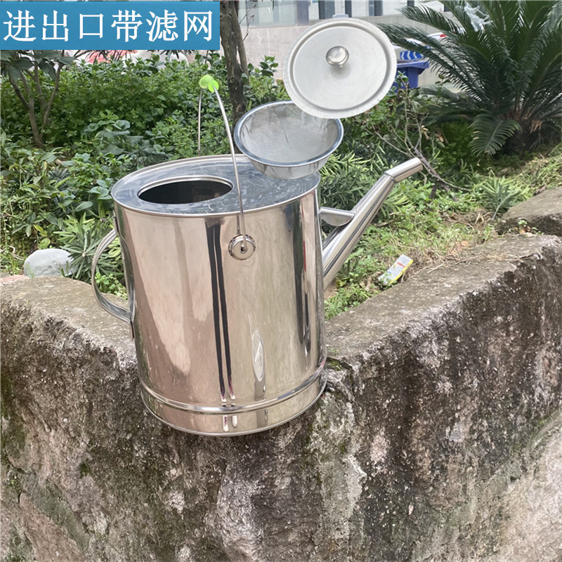 二级过滤304不锈钢进出口带滤网长嘴加油桶汽油桶备用20升15升10L