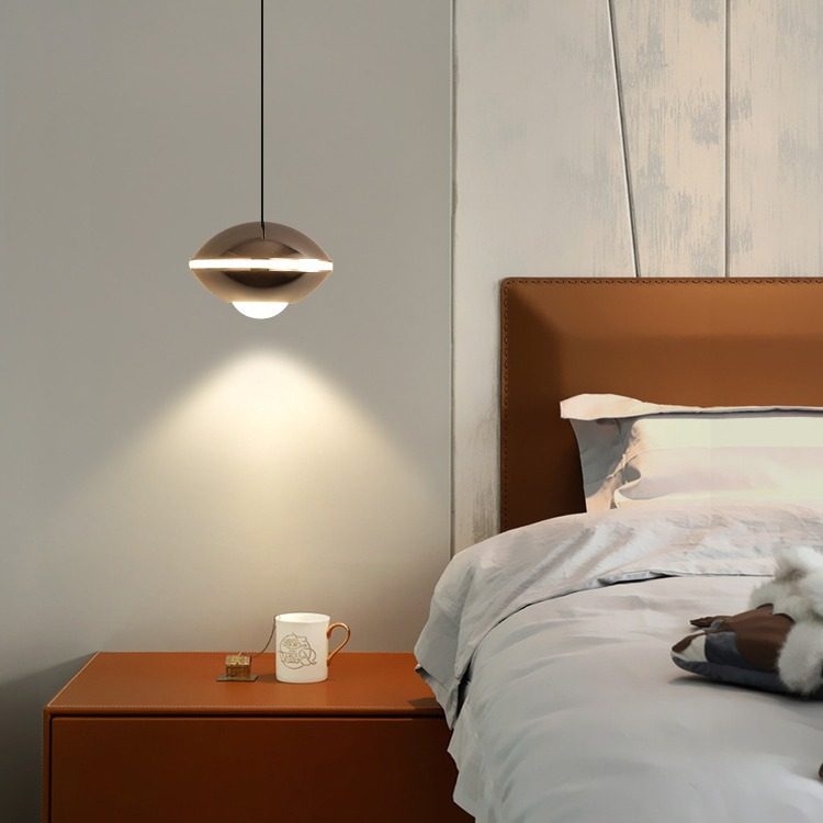 床头吊灯2023年新款卧室书房灯具现代简约装饰餐厅饭桌吧台吊线灯