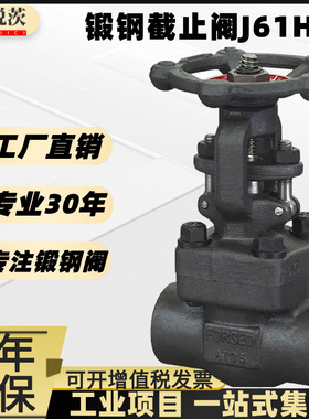 锻钢焊接截止阀J61Y-25/40/100C锻钢法兰CL150/300/800LB高温高压