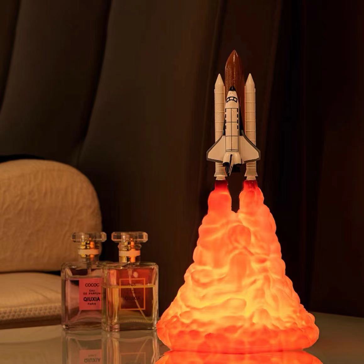 3D打印航天飞机小夜灯USB充电