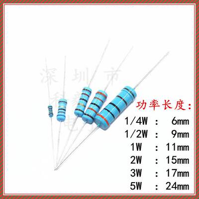 36KR 36K 金属膜1% 1/2W 3W 5W 1/4W 0.25W 五色环直插功率电阻器