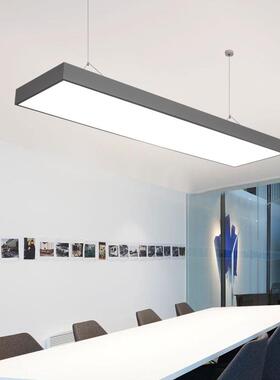 超亮LED长条灯办公室吊灯理发店铺商用教室吸顶健身房灰色吸顶灯