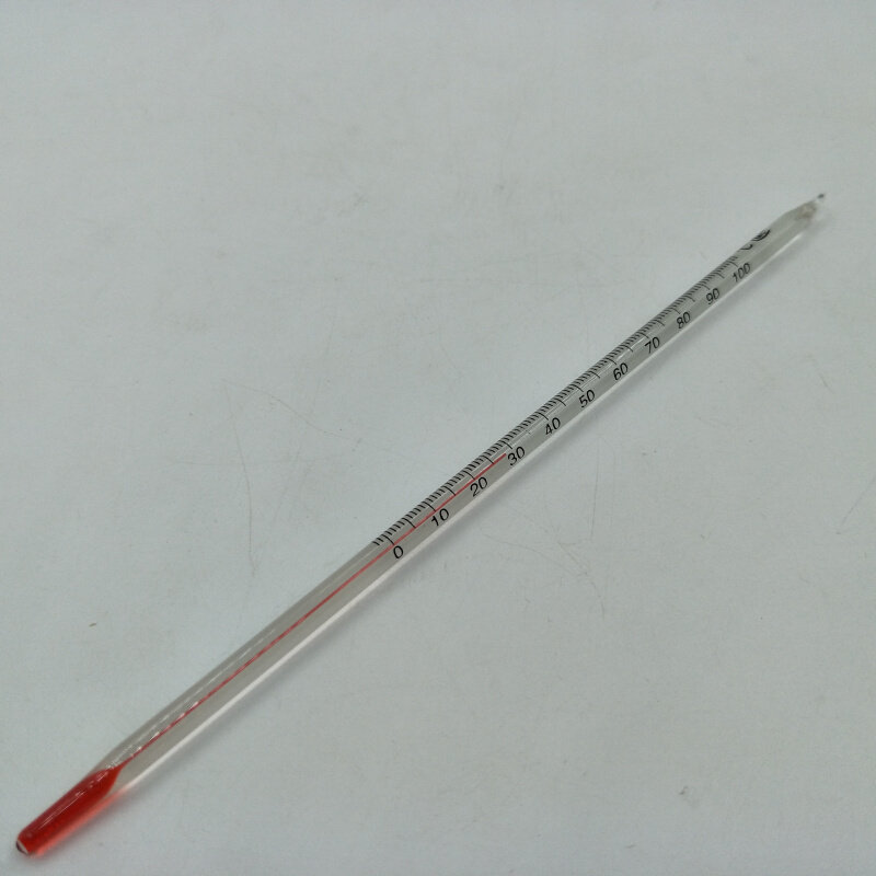玻璃棒温度计20cm煤油红水温度表矿用工业养殖化工0--100度粮库用
