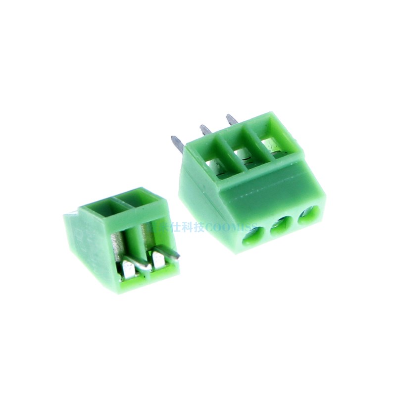 接线端子螺钉式PCB大电流KF128-2P/3/4/6/8/10位绿色2.54mm可拼接