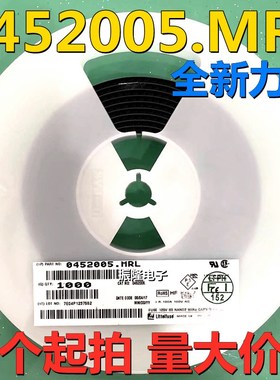 全新 1808 LF T 5A 125V 慢断方形贴片保险丝管 0452005.MRL