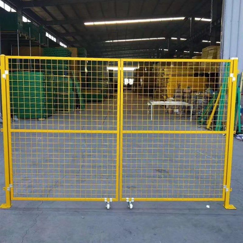 车间仓库隔离网移动基坑防护栅围C球场门拉丝网栏栏工厂安全推铁