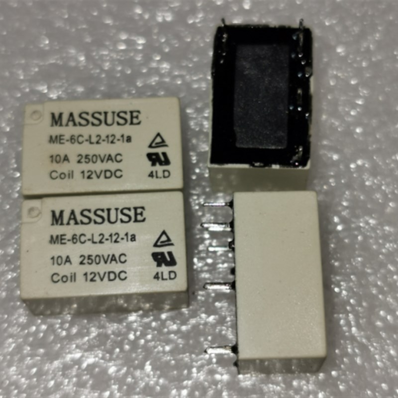 原装ME-6C-L2-12-1A宏美磁保持10AF/250VAC 双线圈12VDC继电器