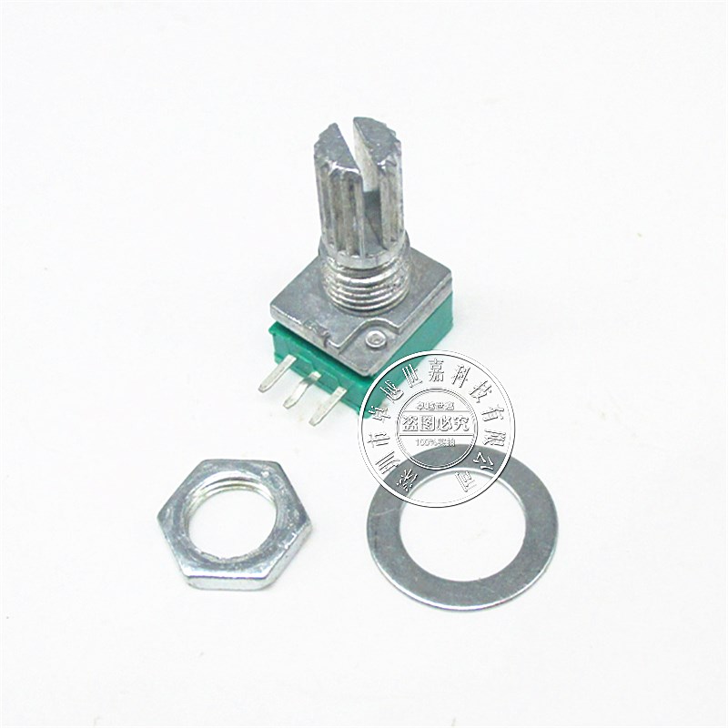 三脚 RK097N 10K 单联电位器 音响功放/密封电位器 B10K 柄长15mm
