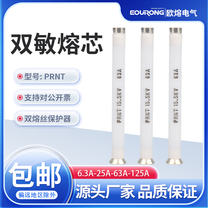 双敏熔丝PRNT-15.5KV/31.5A40A63A100A美式箱变插入式油浸式支架