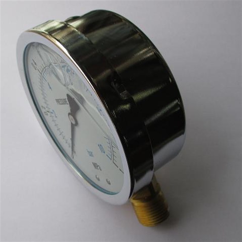 PRESSURE GAUGE 10BAR 1MPA 英文耐震防振注液充油压力表 100mm