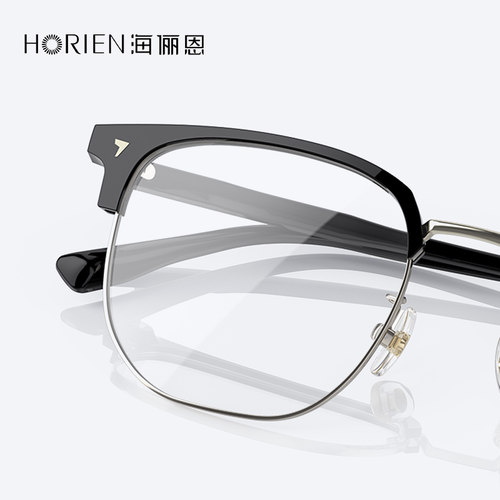 海铃恩透明半框眼镜 时代少年团同款眼镜 合金镜架配度数 HORIEN