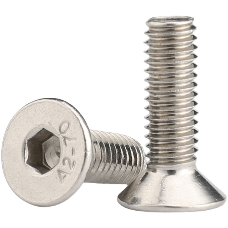 304不锈钢沉头内六角螺丝平头螺钉平杯螺栓4M5M6M8M10M12M16袋装