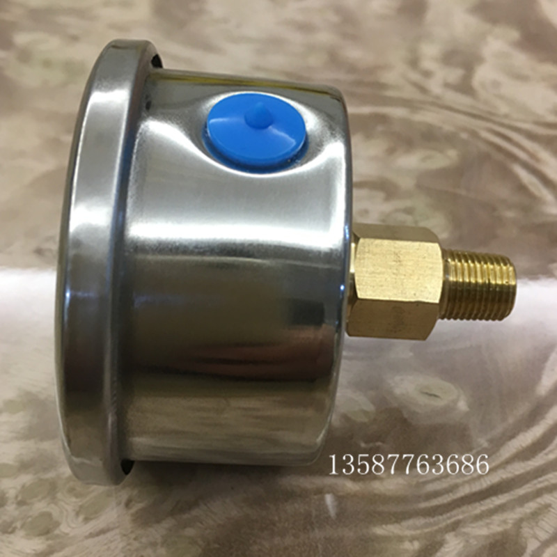 轴向耐震压力表0-0.1MPA气体表0.15mpa气压表0-1kg空气表0.16mpa