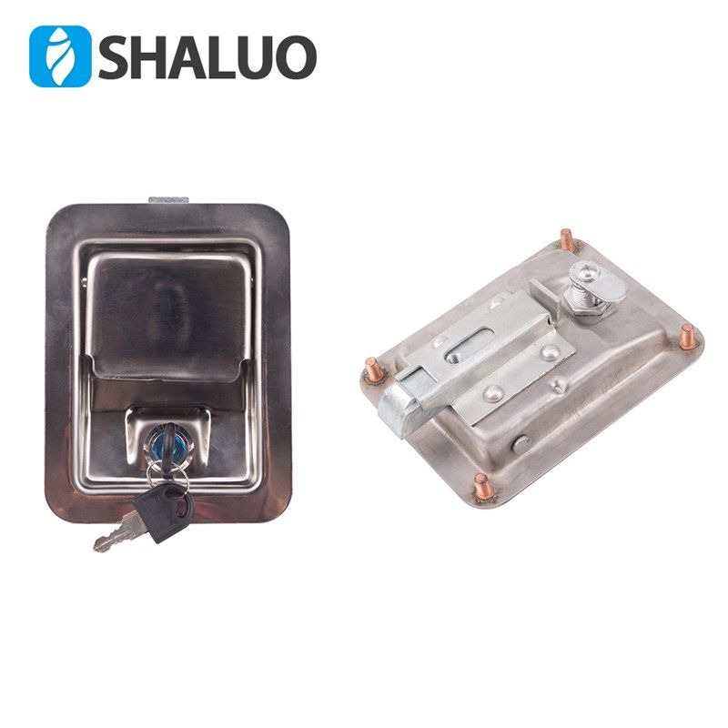 发电机组机箱防盗门锁机柜锁工业设备机械门锁304不锈钢平面盒锁