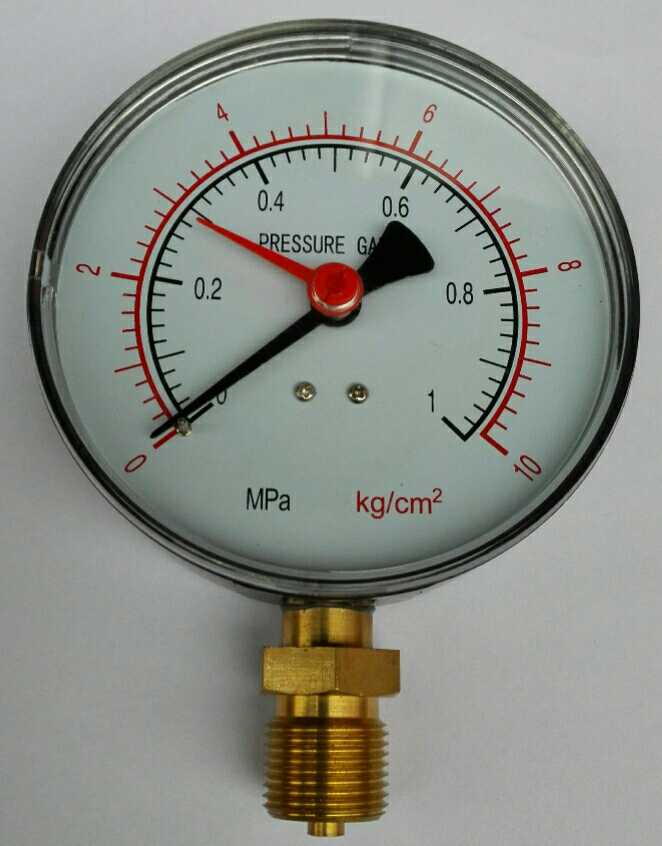 压力表 pressure gauge 0~1mpa 10kg/cm2 双针指示压力指示表