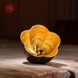 主人杯建盏茶杯天名纯手工建盏窑变胎紫砂目家单杯家用茶杯观泉