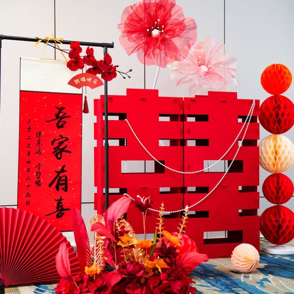 订立无纺布网红布置立体婚宴结婚婚房地喜字装扮套餐婚礼用品超大