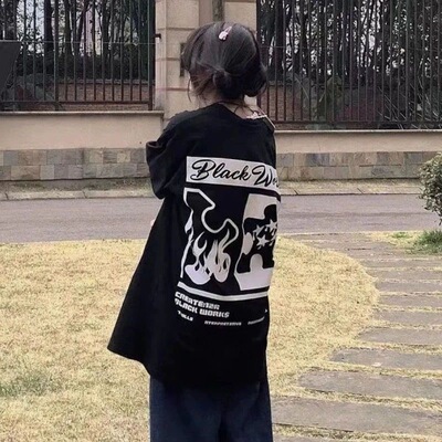 夏季韩版宽松BF嘻哈短袖T恤女