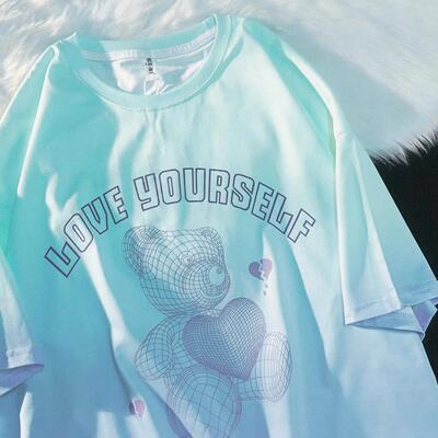 夏学院风学生美式hiphop设计感小众短袖T恤女韩版宽松百搭ins上衣