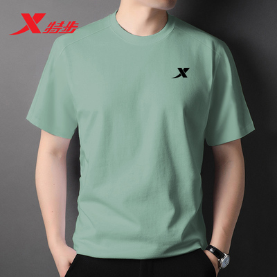 特步短袖男t恤运动上衣男