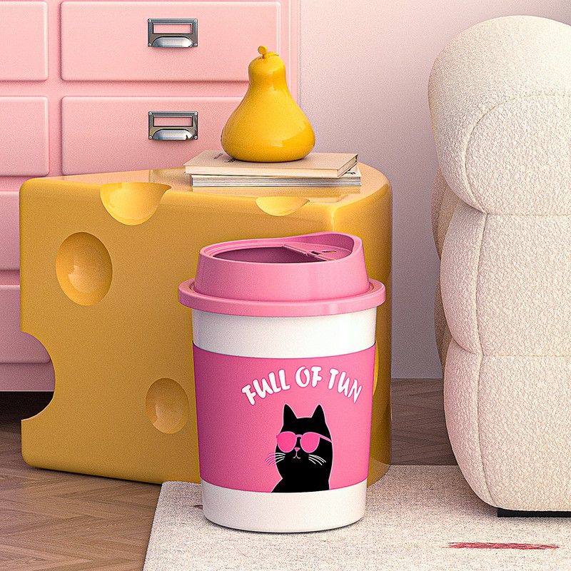 高颜值大容量创意咖啡杯垃圾桶加厚客厅卧室卡通可爱少女心纸篓,家庭/个人清洁工具,垃圾桶,淘宝优惠券,粉丝福利购,淘宝优惠卷