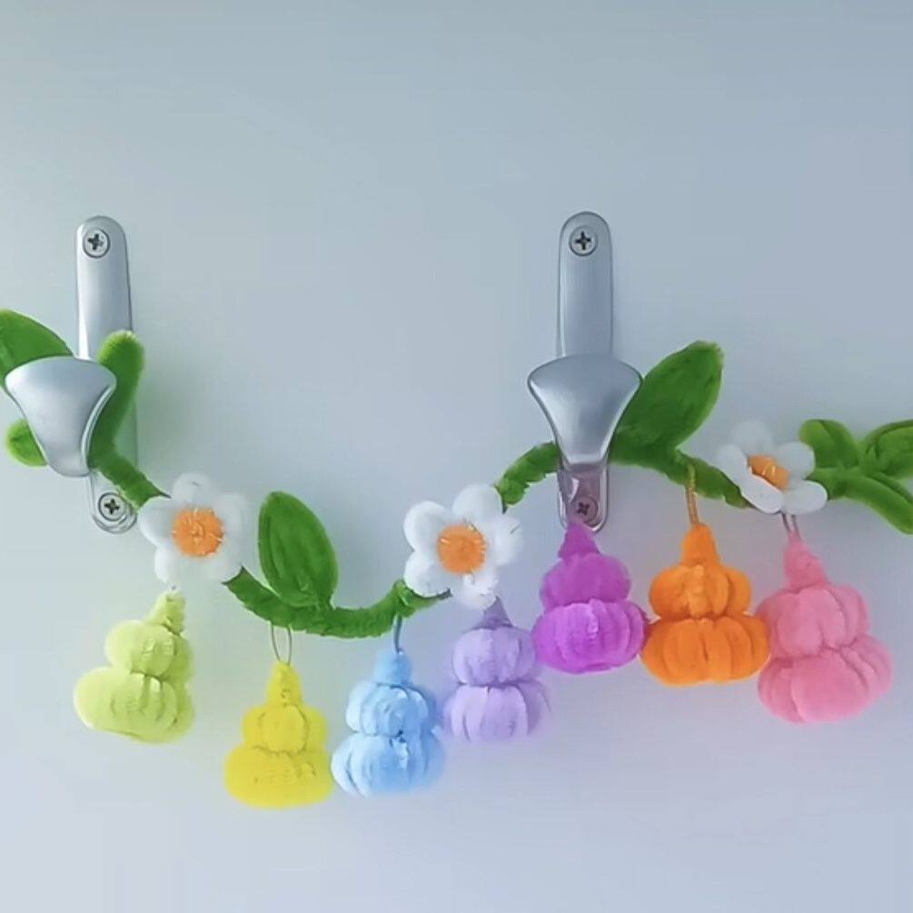diy手工扭扭棒七彩葫芦葫芦娃车挂挂件自制编织寓意配饰材料