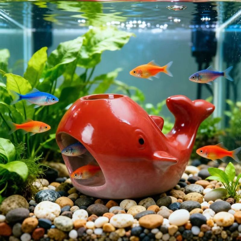 鱼虾繁殖陶瓷鲸鱼陶罐摆件鱼缸创意造景水族躲藏装饰器具