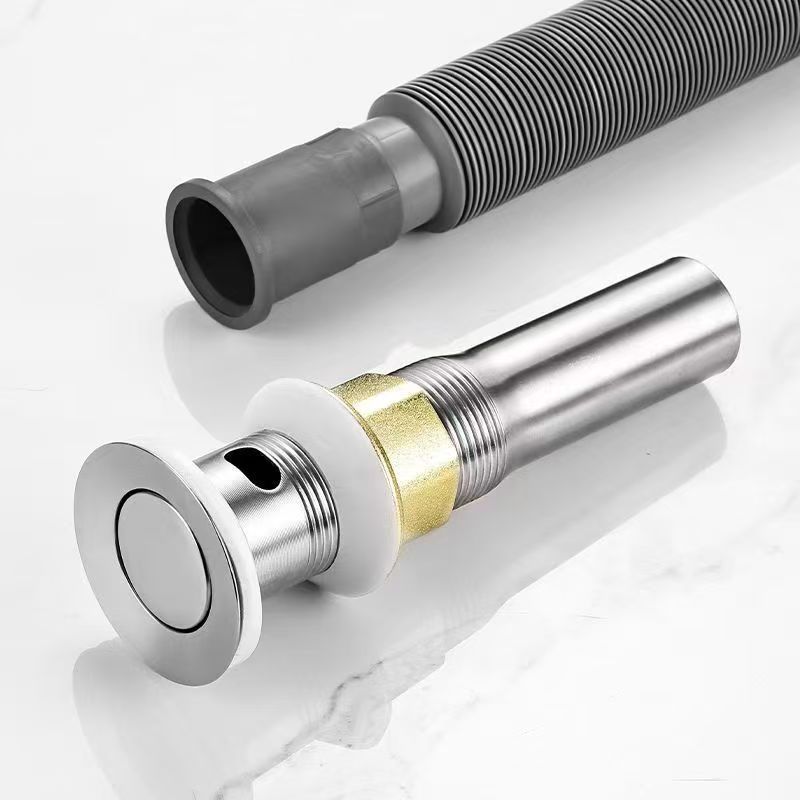 陶瓷玻璃盆面盆下水器洗手洗脸盆全套配件不锈钢排水器下水管