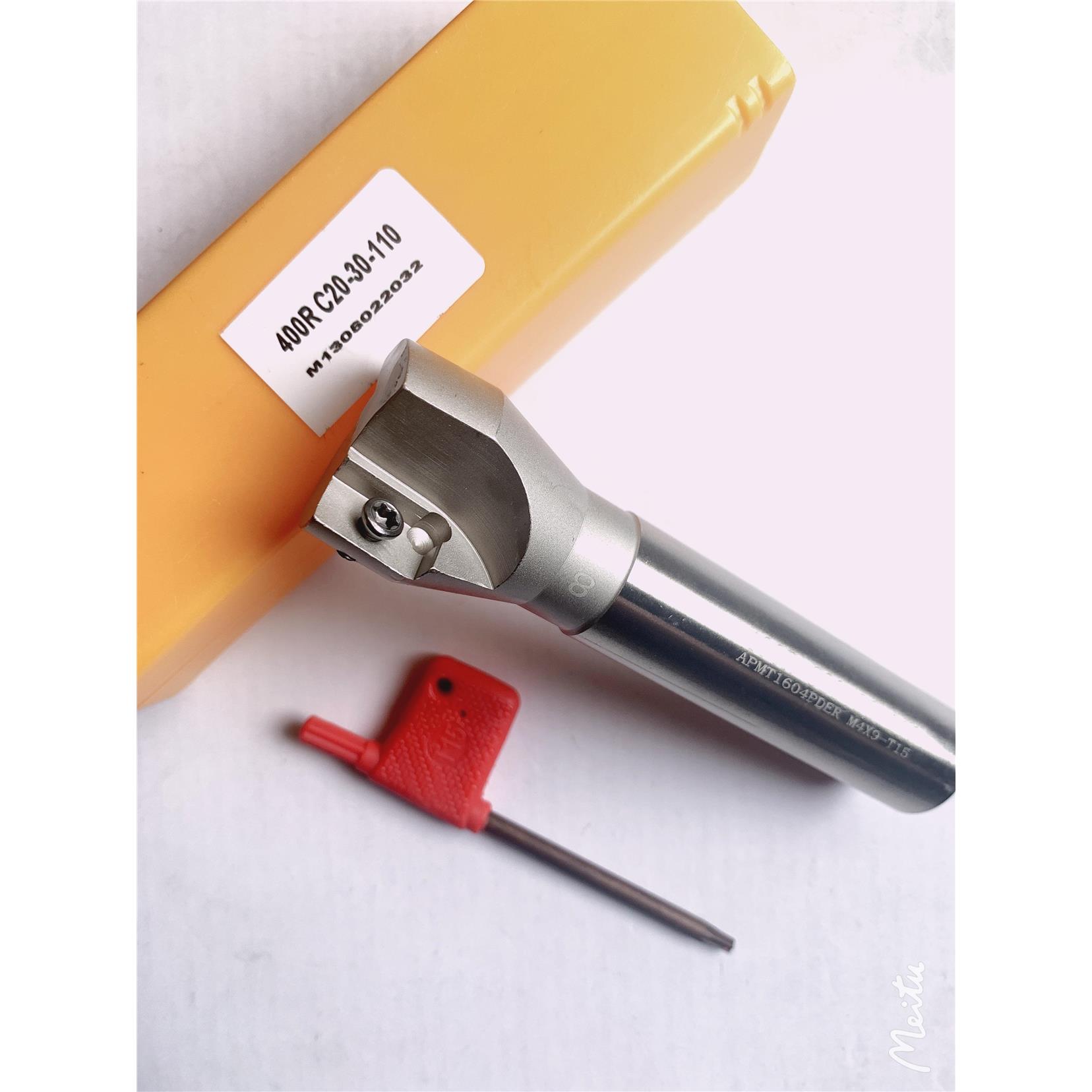 炮塔铣床刀盘普铣专用飞刀杆400RC20-30直柄开粗面铣直角刀杆300R