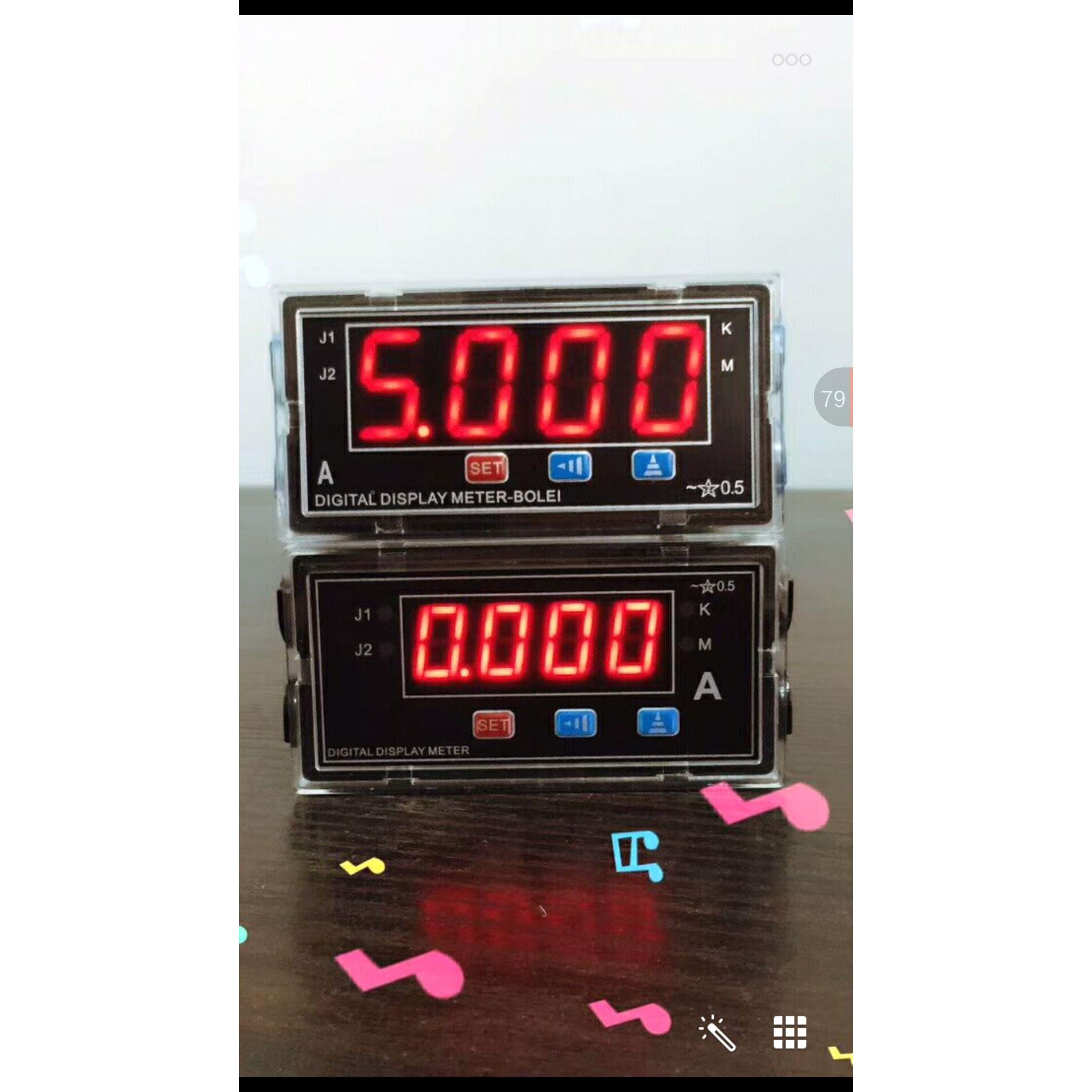 四位9648智能上下限报警控制仪AC交流电流表量程可任意调互感器5A