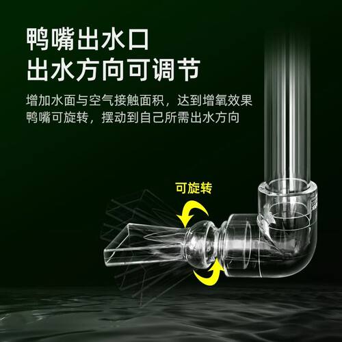 亚克力透明水管背包底滤鱼缸过滤牛角鸭嘴出水管件配件
