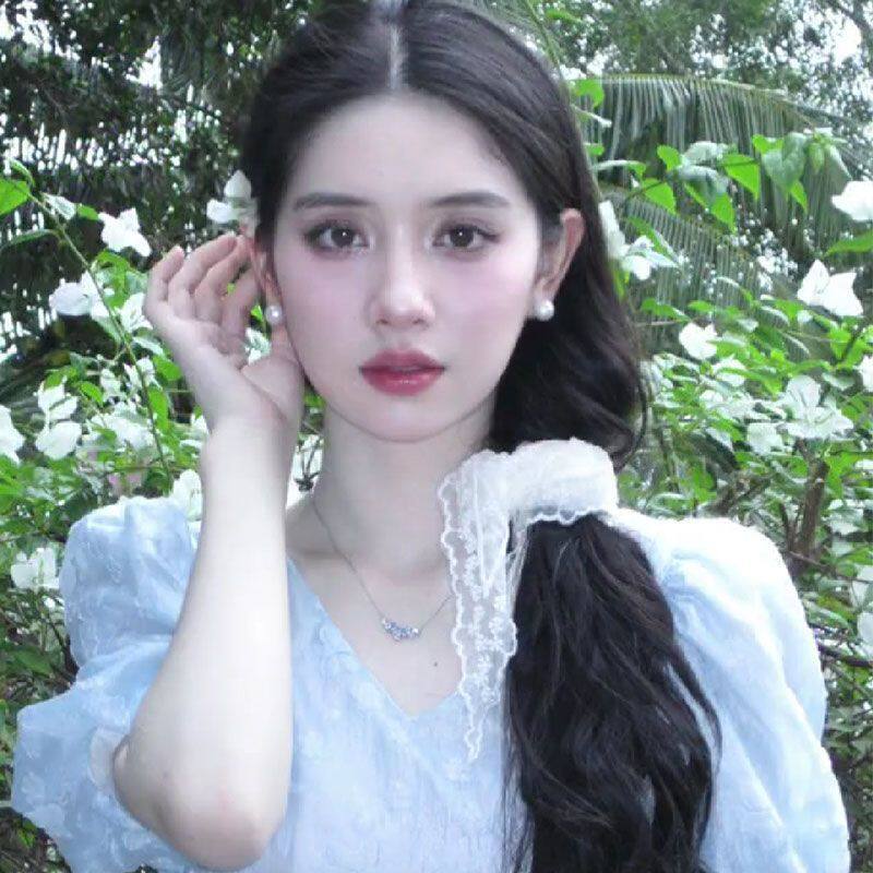 2025春夏氛围感丝巾飘带韩系白色蕾丝女发带腰带多用百搭丝带配饰