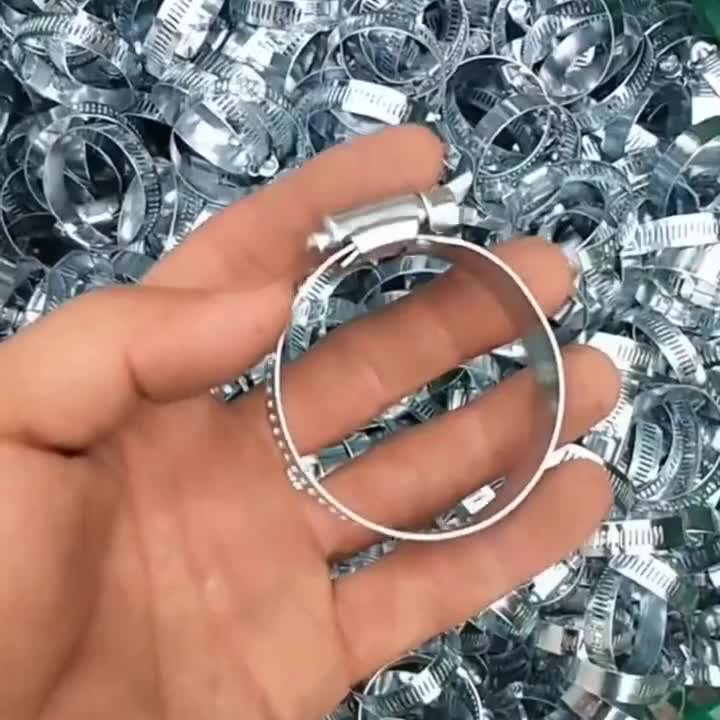 不锈钢美式卡箍强力收紧卡扣水管煤气管油烟机农用固定卡子