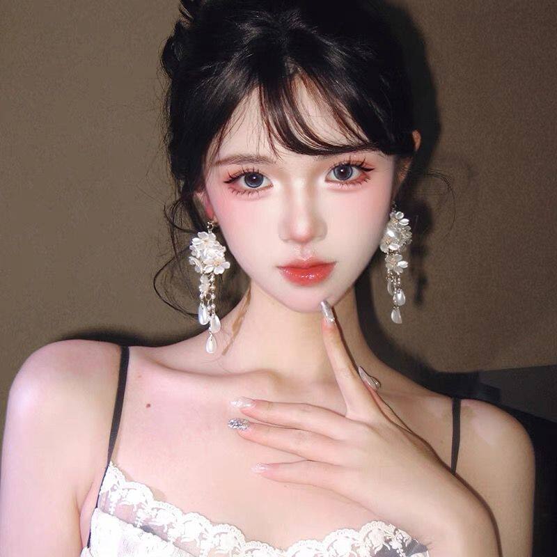 海边度假多巴胺花朵耳饰夸张耳钉个性设计显瘦耳坠女配饰