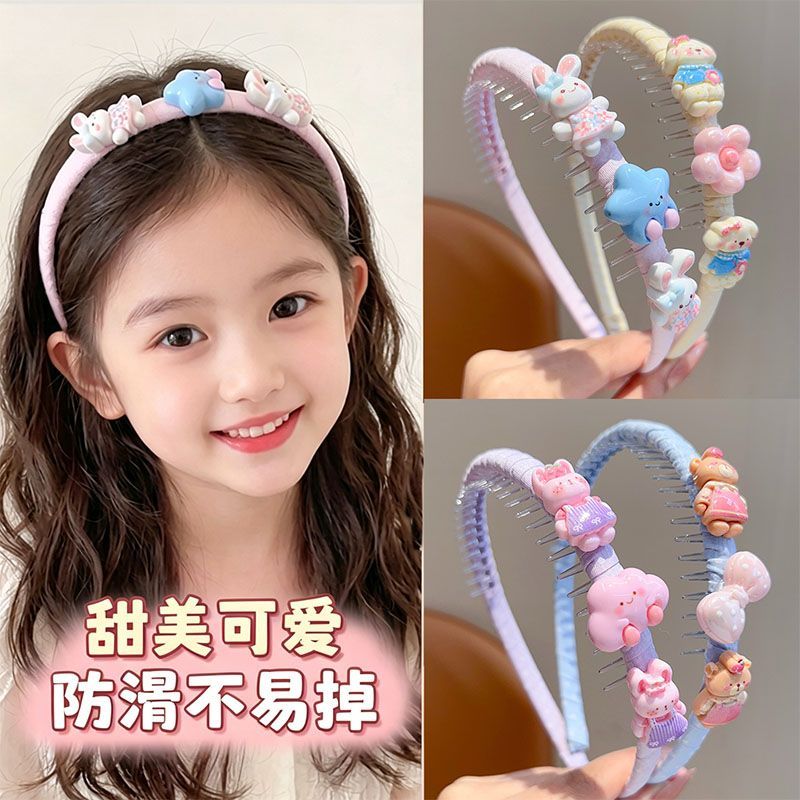 卡通带齿儿童发箍防滑不勒头小女孩百搭压发头饰