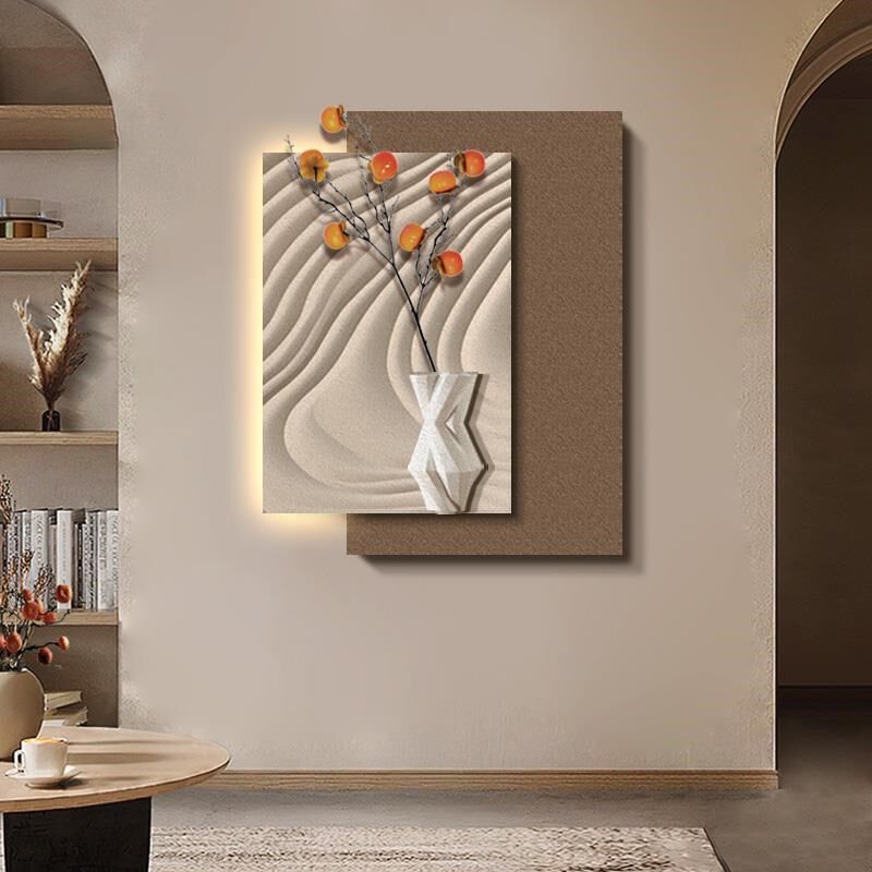 砂岩立体意式极简画客q厅沙发背景墙装饰画高级感走廊过道玄关挂