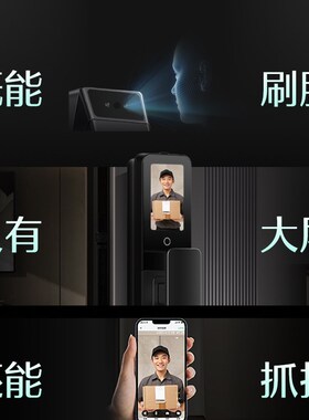 德施曼智能门人脸猫眼大屏智能锁密码锁指纹锁大T圣Q5FPRO