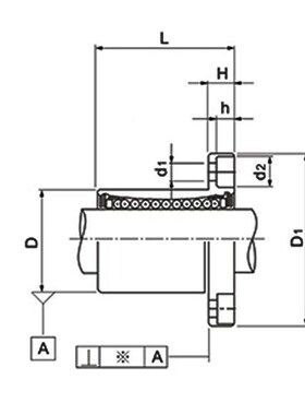 WR0M方法兰加长直线承LMH327轴y60 LMH80 MH10LUU直线加长轴L承