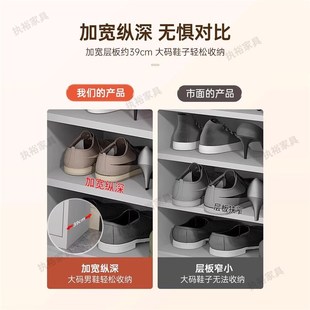 鞋 柜家用门口收纳柜一体靠墙储物柜钢制带锁多层户外阳Z台铁艺鞋