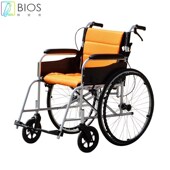 手动轮椅折叠轻便老人医院用手推D轮椅铝合金款 手推轮椅便携式