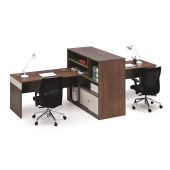 速发双人办公桌简约现代办公家具C两人位财务桌椅组合4人职员办公