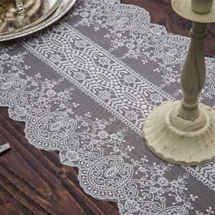 韩式田园风桌旗蕾丝茶几旗唯美简E约布艺电视柜斗柜盖布长条桌巾