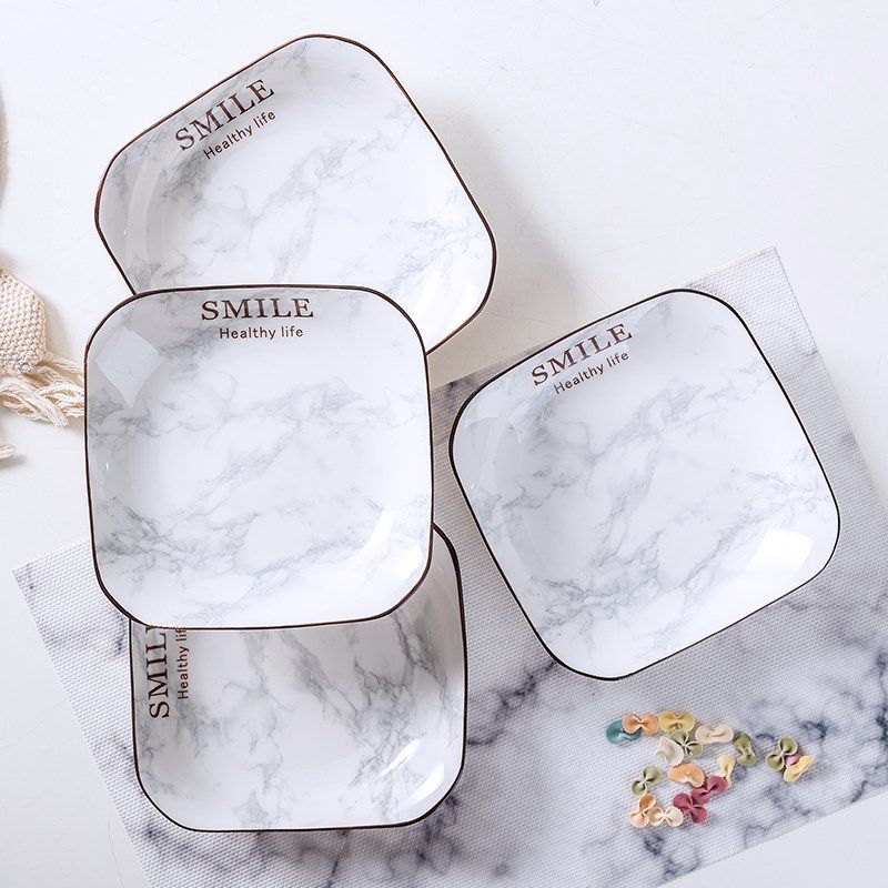 家用陶瓷菜盘子6个装北欧简v约圆盘碟子创意可微波餐具个性餐盘子,餐饮具,盘,淘宝优惠券,粉丝福利购,淘宝优惠卷