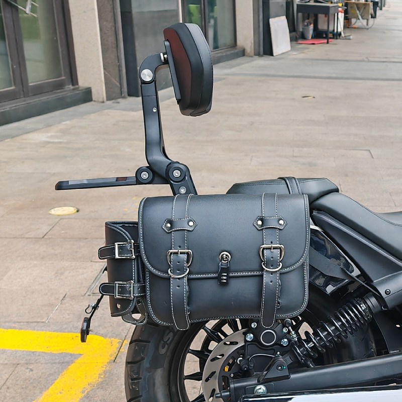 适用奔达金吉拉35k0cvt改装折叠靠背边包箱摩托车防摔保险护杠脚