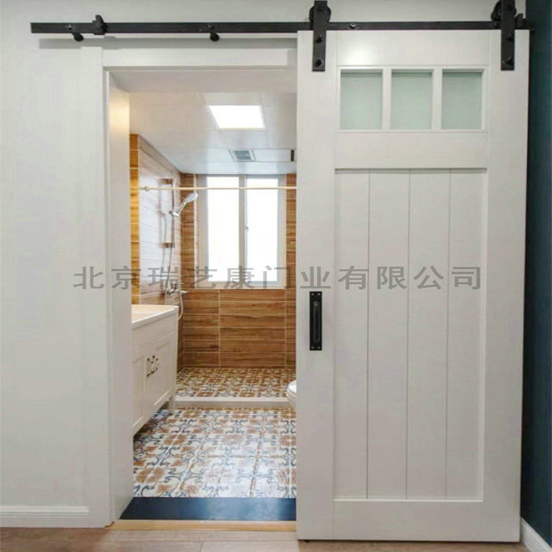 复合谷仓门防火免漆吊轨吊轮推拉门厨房浴室轨道移门实木复合材质